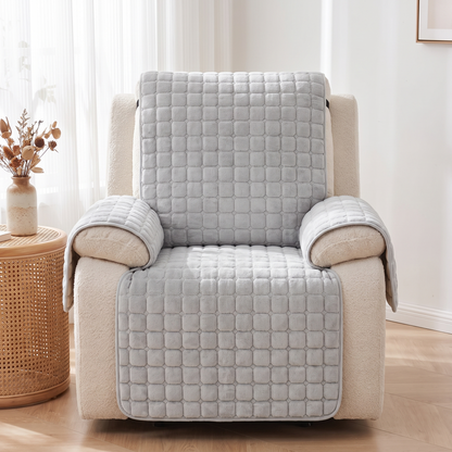 Grid Quilted Recliner Cover – fitted on a sofa