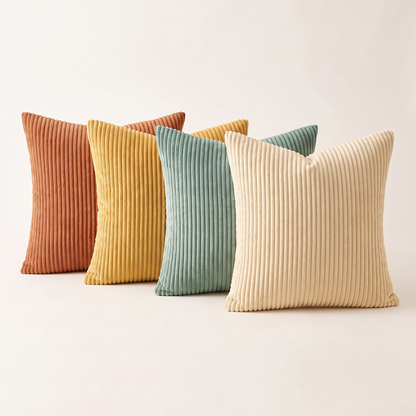 Double-Sided Velvet Cushion Covers – Set of 4 – all designs side by side