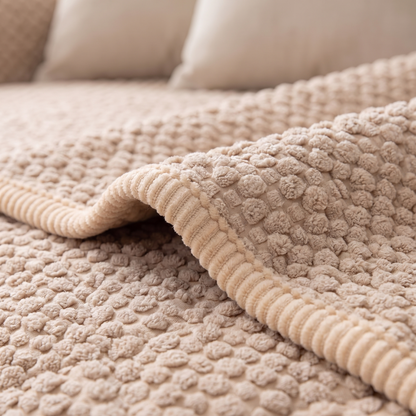 Pet-Proof Quilted Couch Cover – Textured – fabric close-up