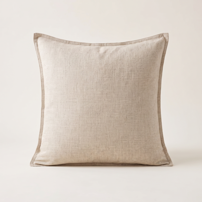 Natural Linen Cushion Cover – Beige – front view