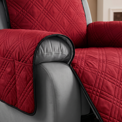 Waterproof Recliner Slipcover – Premium – tucked edge detail