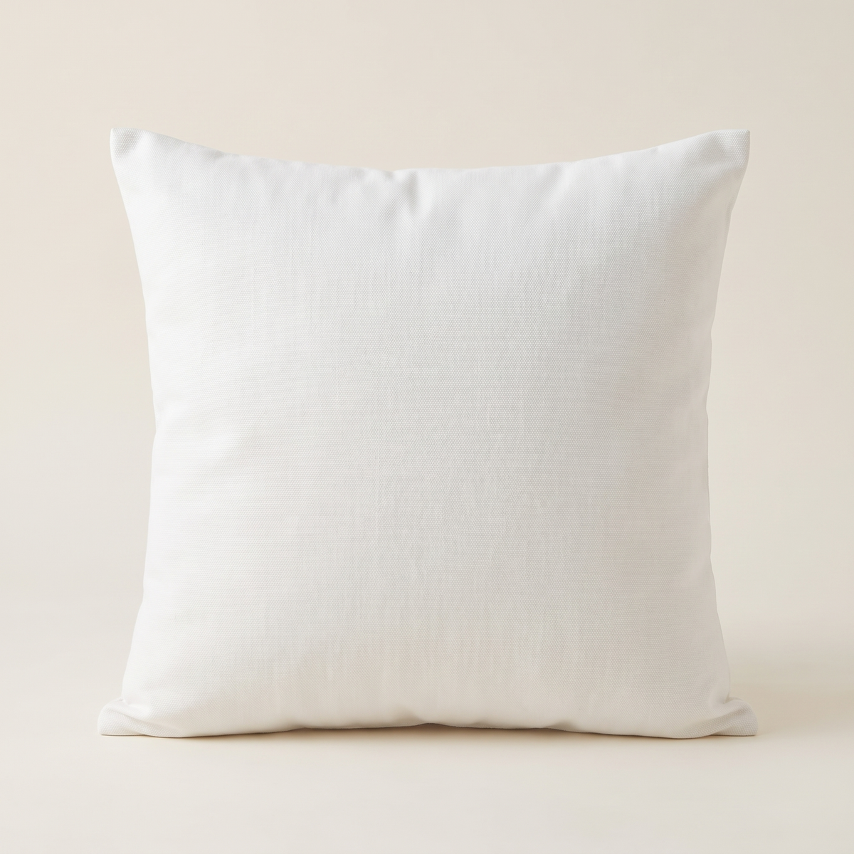 Cotton Linen Cushion Cover – White – front view
