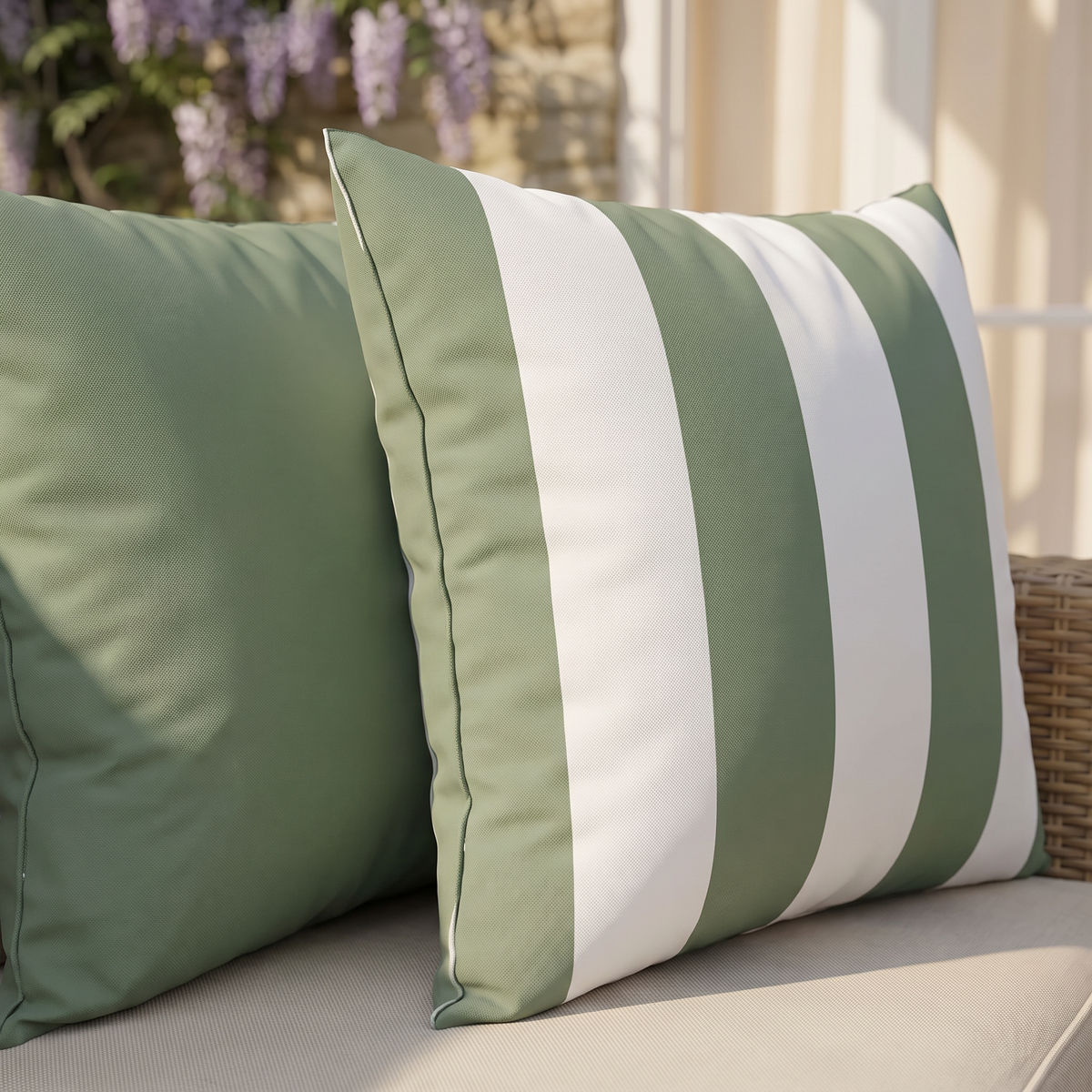 Weather-Resistant Outdoor Cushion Cover – Patio Print – pattern and fabric close-up