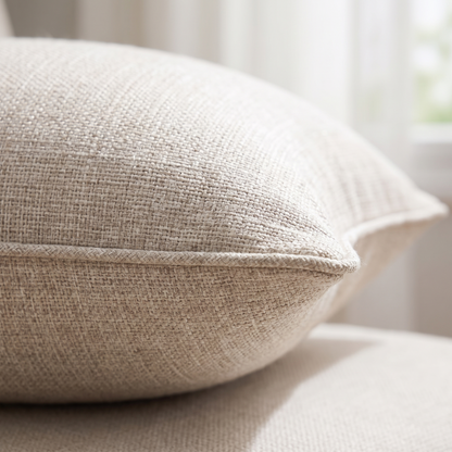 Waterproof Outdoor Cushion Cover – Beige – fabric close-up