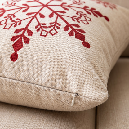 Let It Snow Christmas Cushion Covers – Set of 4 – print close-up