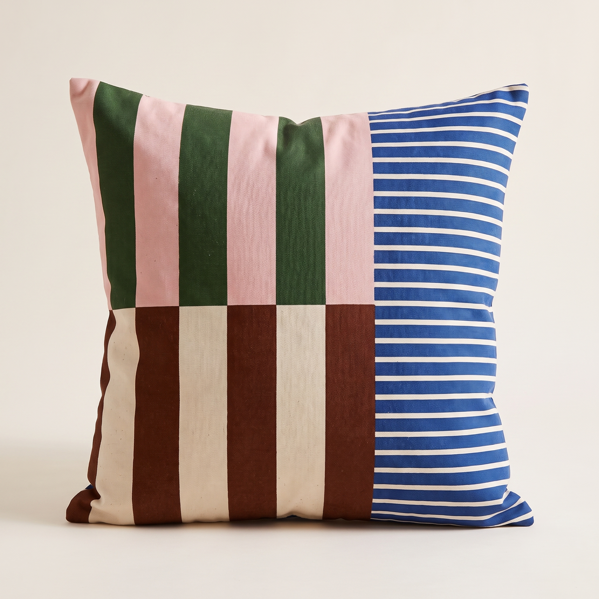 Mod Block Striped Cushion Cover – front view