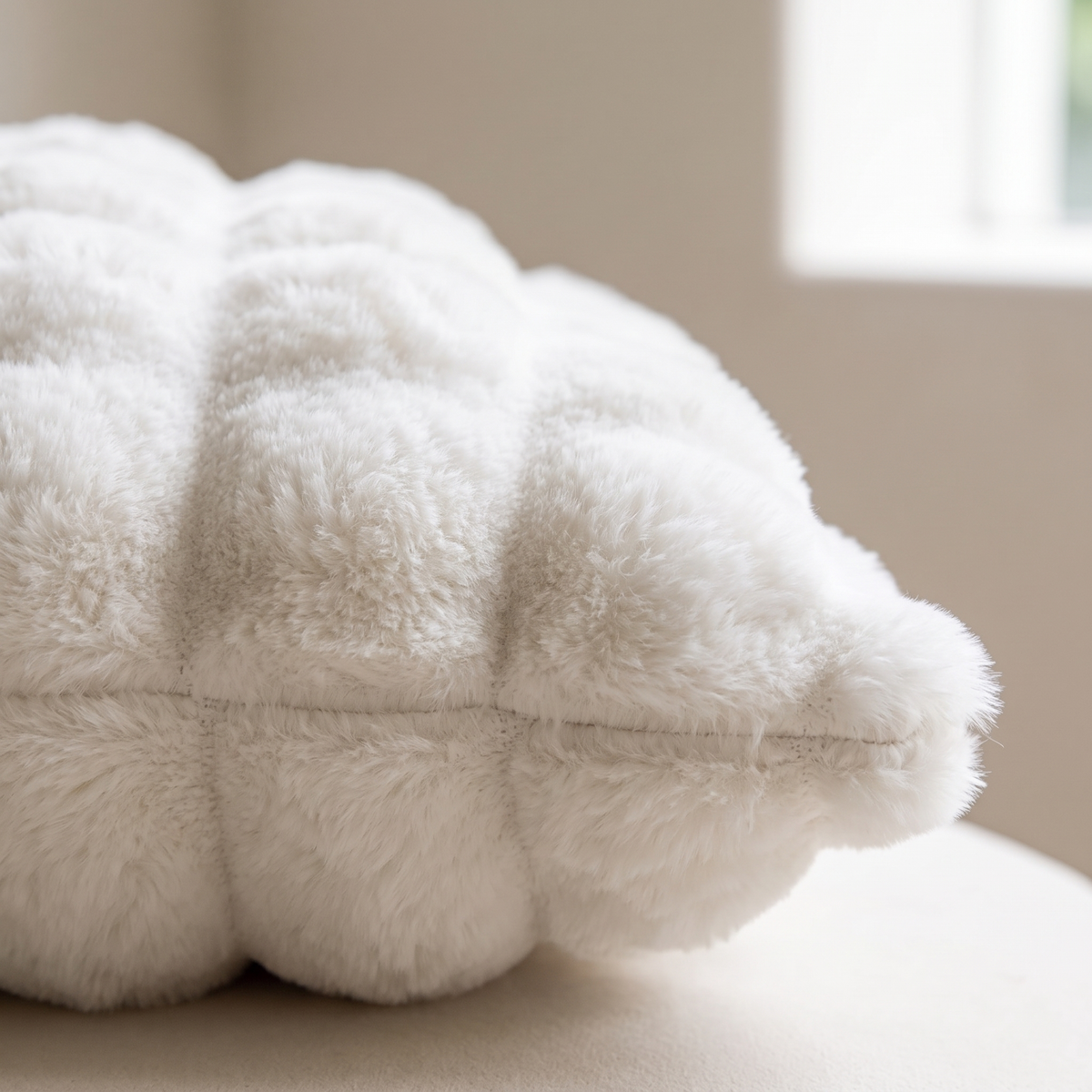 Faux Fur Cushion Cover – Rabbit Soft – fabric close-up