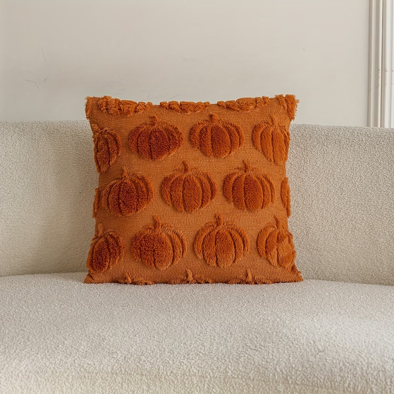 Farmhouse Throw Pillow Covers- Orange