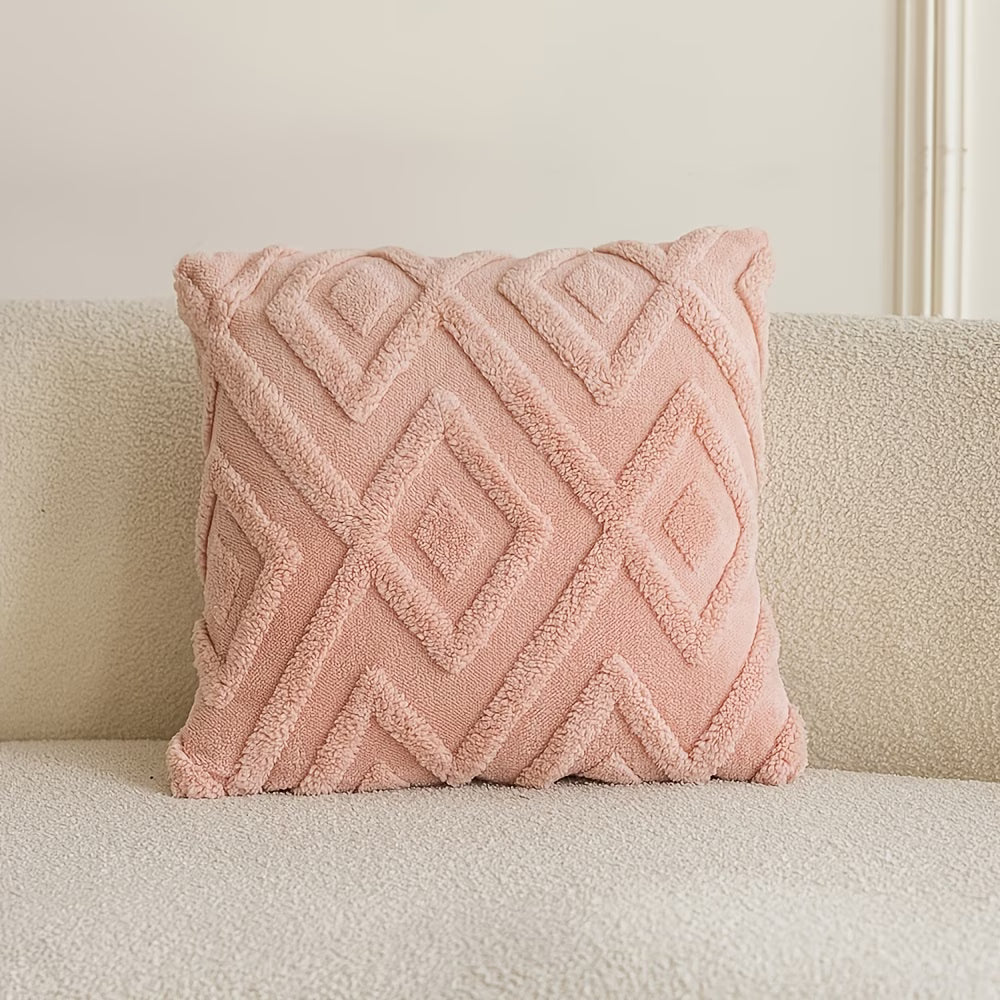 Boho Abstract Throw Pillow Cover- Pink