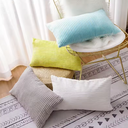 Corduroy Velvet Pillow Case Cover - Green
