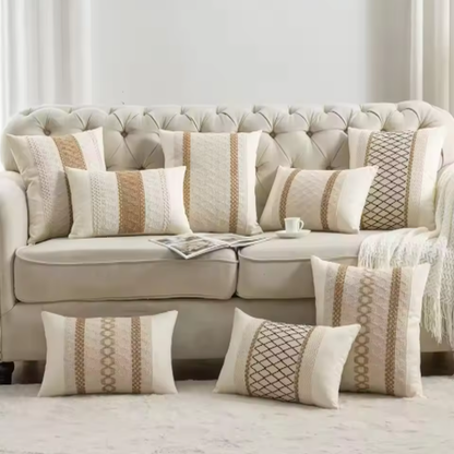 Boho Striped Woven Pillow Cover - Ladder Boho