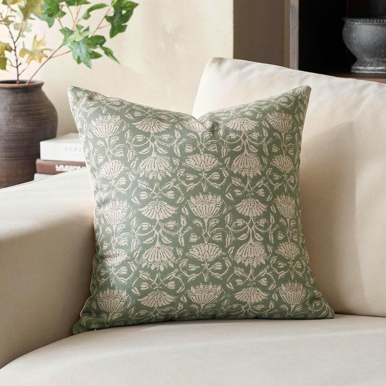 Floral Decorative Pillow Cover