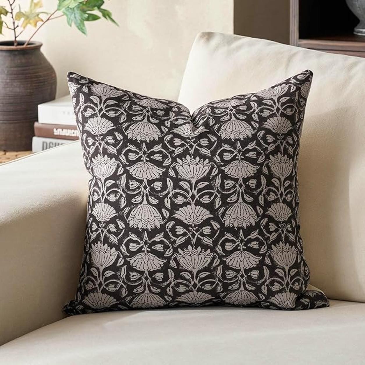 Floral Decorative Pillow Cover