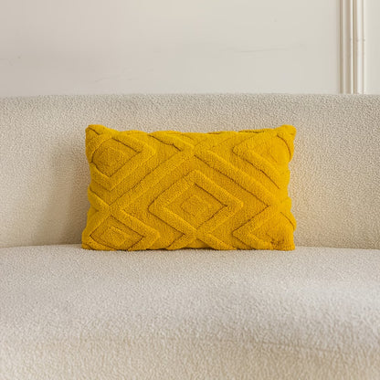 Boho Abstract Throw Pillow Cover- Yellow
